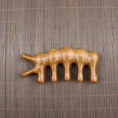 Golden Sandalwood Scalpii Massager with Five Teeth