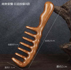 Golden Sandalwood Scalpii Massager with Five Teeth