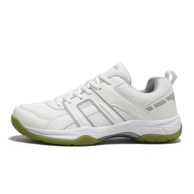 ASHION Pickleball Shoes for Men Tennis Racquetball Squash Shoes Sneakers for All Court Badminton Athletic Shoes White Green Size 45