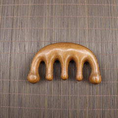 Golden Sandalwood Scalpii Massager with Five Teeth