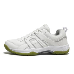 ASHION Pickleball Shoes for Men Tennis Racquetball Squash Shoes Sneakers for All Court Badminton Athletic Shoes White Green Size 45