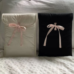 Ballet Style Bow Quilted Computer Bag