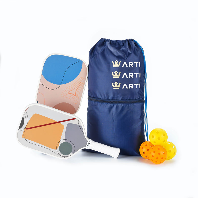 Pickleball Gift Set for 2: 2 Paddles, 4 Balls + Carry Bag | ARTI 