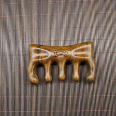 Golden Sandalwood Scalpii Massager with Five Teeth