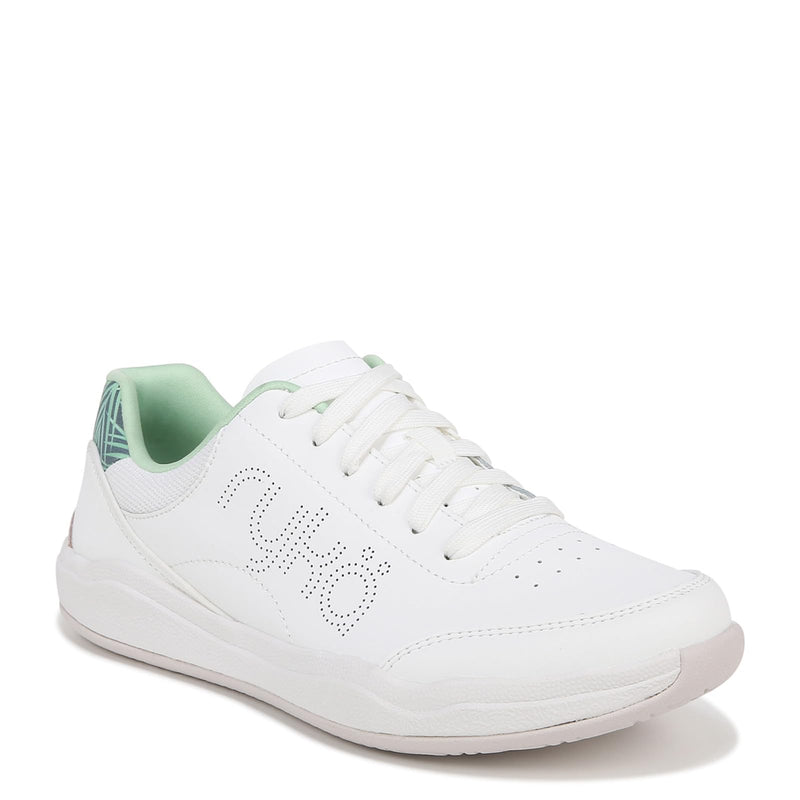 Ryka Womens Courtside Pickleball Sneakers White/Green Palm 11 W