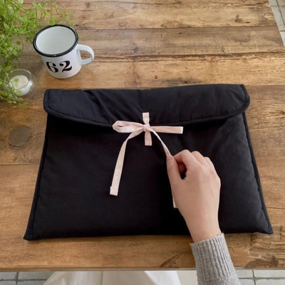 Ballet Style Bow Quilted Computer Bag