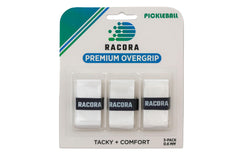 Racora Pickleball Overgrip Pickleball Grip Tape Durable Pickleball Grip Paddle Handle Wrap (White 3-Pack)