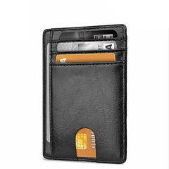 Mens Leather Slim Wallet Credit Card Holder RFID Blocking Pocket ID