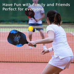 Wood Pickleball Paddle Set with Balls Towels and Carry Bag