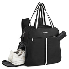 G4Free Pickleball Bag Pickleball Backpack for Women Men Tote Bag with Shoe Compartment & Waterproof PocketBlack