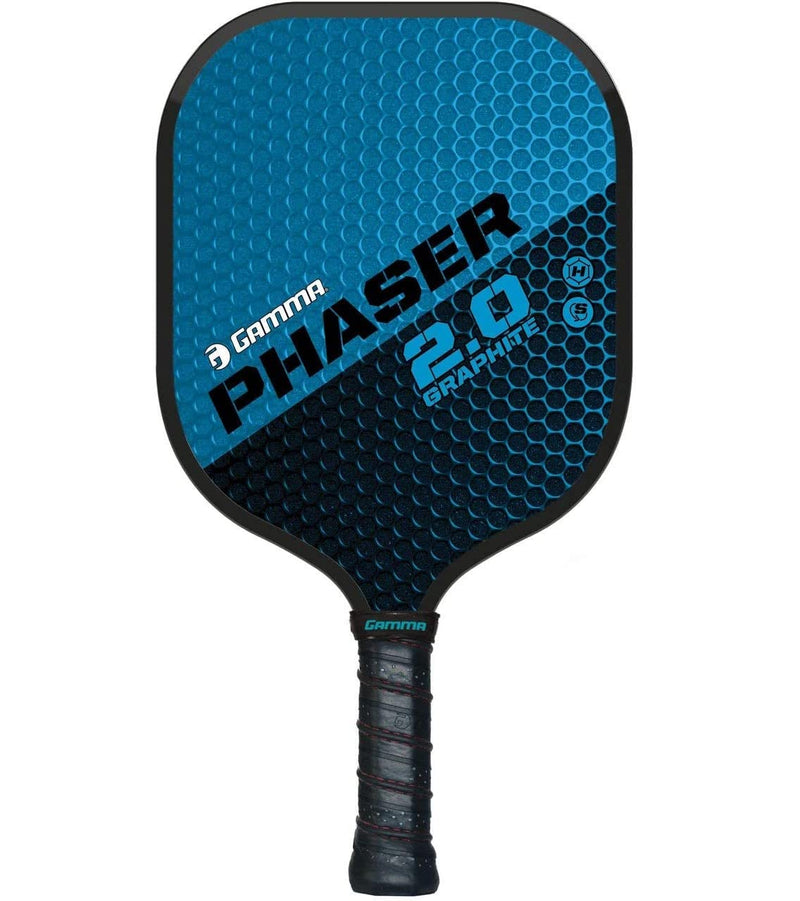 GAMMA Sports 2.0 Pickleball Paddle: Mens and Womens Textured Fiberglass Face Pickle-Ball Racquet - Indoor and Outdoor Racket: Phaser Blue ~7.9 oz