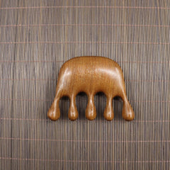 Golden Sandalwood Scalpii Massager with Five Teeth