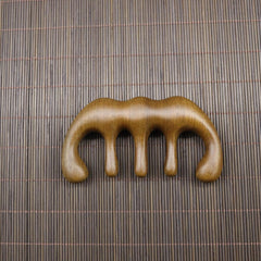 Golden Sandalwood Scalpii Massager with Five Teeth